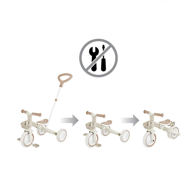 Globber Learning Trike 3 in 1 Plus Eco - Coconut-Trikes-Coconut-One Size | Natural Baby Shower