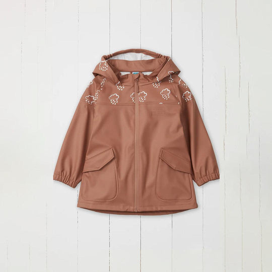 Grass & Air Colour Revealing Rain Jacket - Rose-Coats-Rose-12-18m | Natural Baby Shower