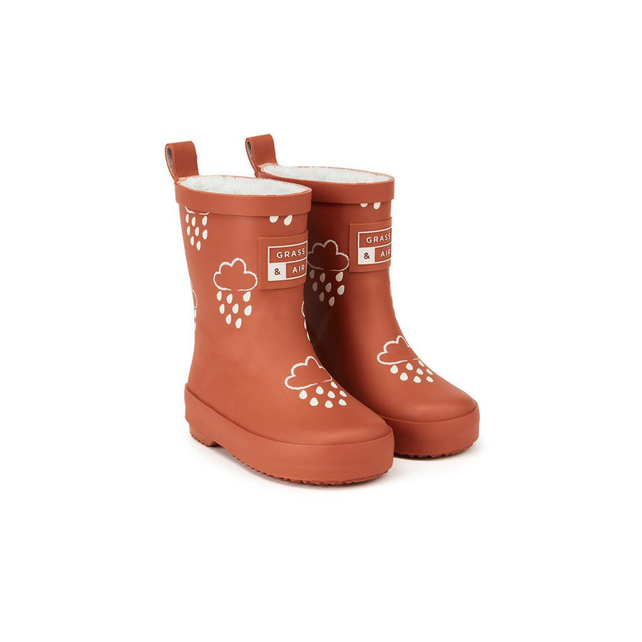 Grass & Air Colour-Revealing Wellies - Burnt Orange-Wellies-Burnt Orange-4 UK | Natural Baby Shower