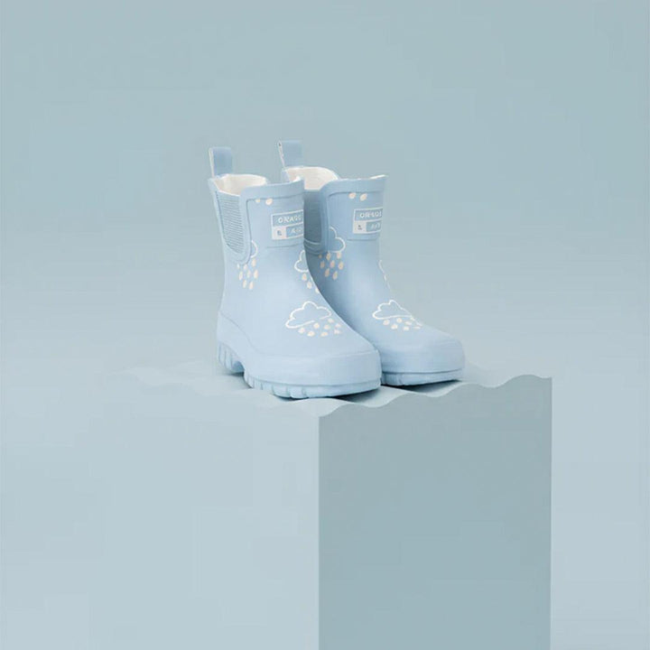Grass & Air Shortie Chunk Adventure Boot with Bag - Powder Blue-Wellies-Powder Blue-UK 3 | Natural Baby Shower