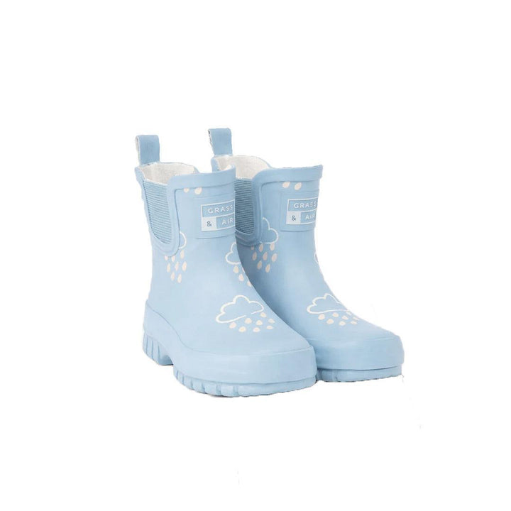 Grass & Air Shortie Chunk Adventure Boot with Bag - Powder Blue-Wellies-Powder Blue-UK 3 | Natural Baby Shower