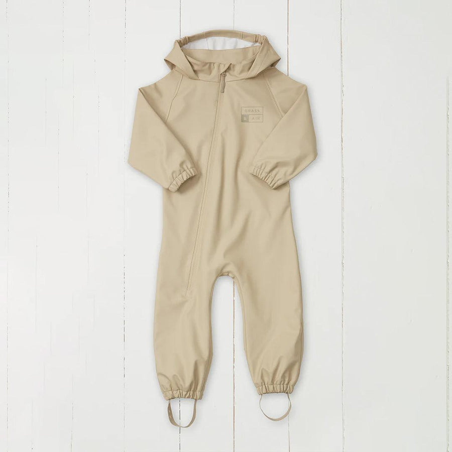 Grass & Air Puddle Suit - Stone-Rainsuits + Sets-Stone-9-12m | Natural Baby Shower