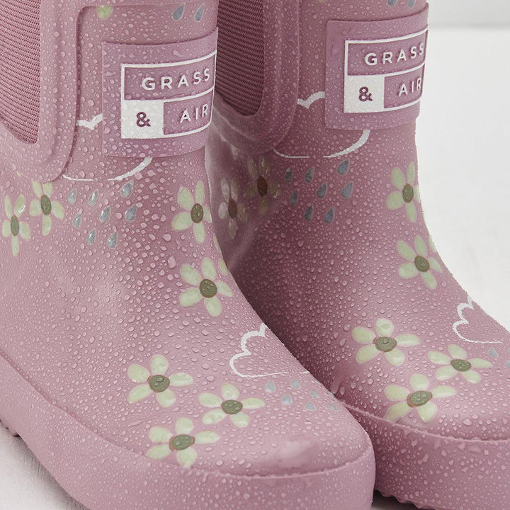Grass & Air Floral Shortie Adventure Boot With Bag - Pink Bloom-Boots- | Natural Baby Shower