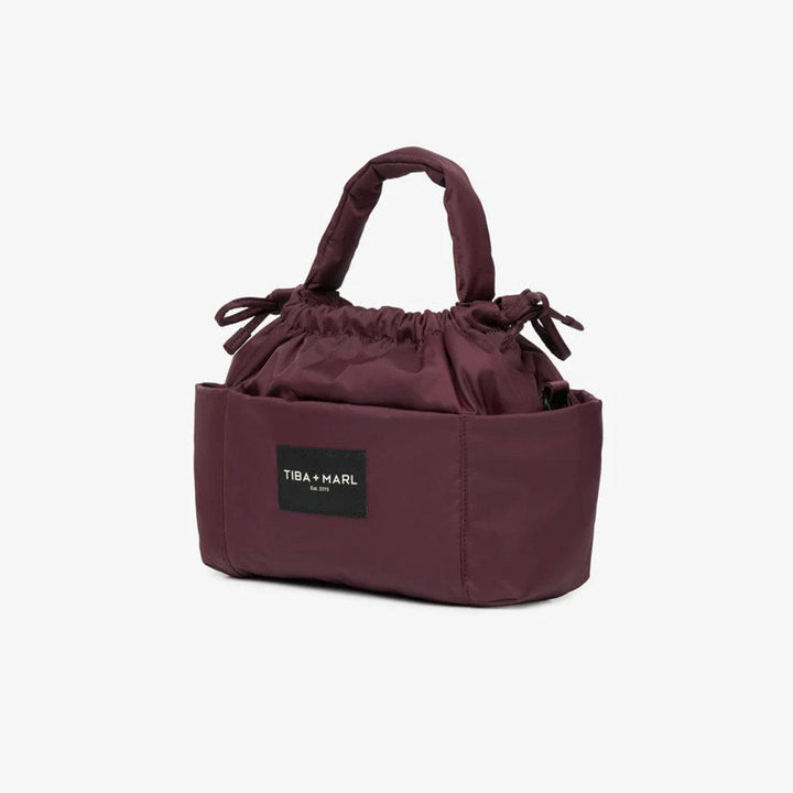 TIBA + MARL Mini Luna Drawstring Stroller Bag - Burgundy-Stroller Organisers-Burgundy- | Natural Baby Shower