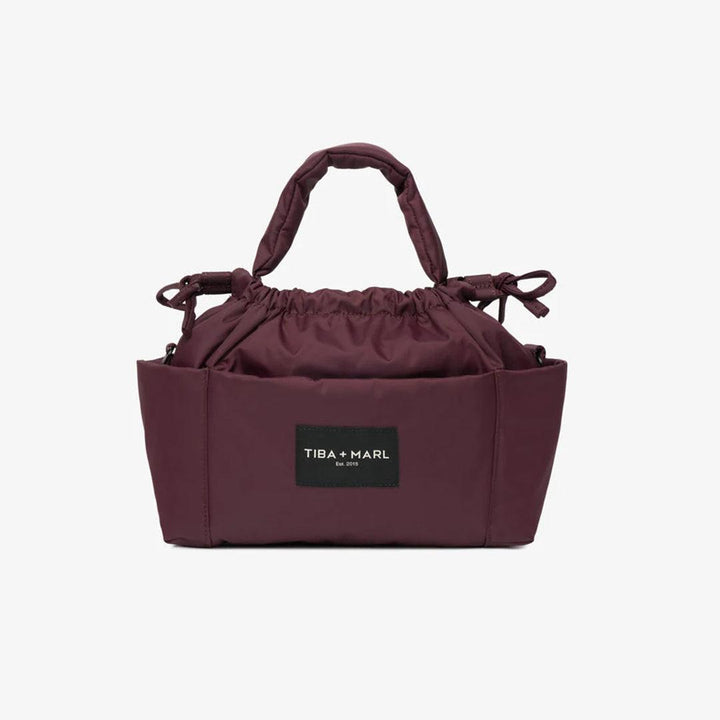 TIBA + MARL Mini Luna Drawstring Stroller Bag - Burgundy-Stroller Organisers-Burgundy- | Natural Baby Shower