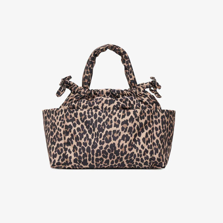 TIBA + MARL Mini Luna Drawstring Stroller Bag - Leopard-Stroller Organisers-Leopard- | Natural Baby Shower
