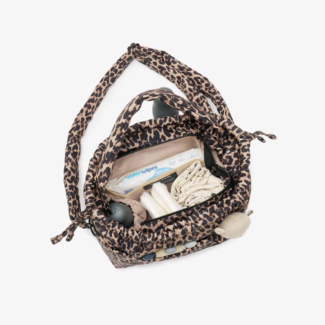 TIBA + MARL Mini Luna Drawstring Stroller Bag - Leopard-Stroller Organisers-Leopard- | Natural Baby Shower