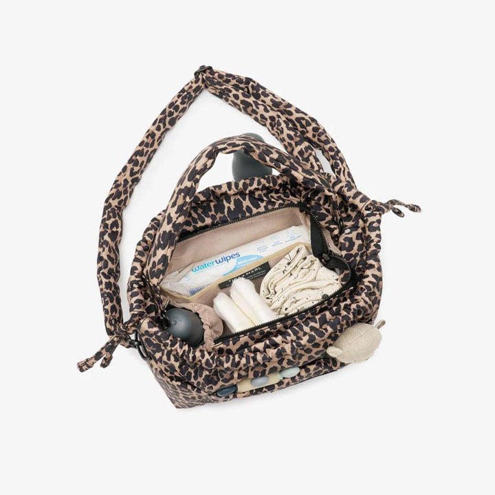 TIBA + MARL Mini Luna Drawstring Stroller Bag - Leopard-Stroller Organisers-Leopard- | Natural Baby Shower