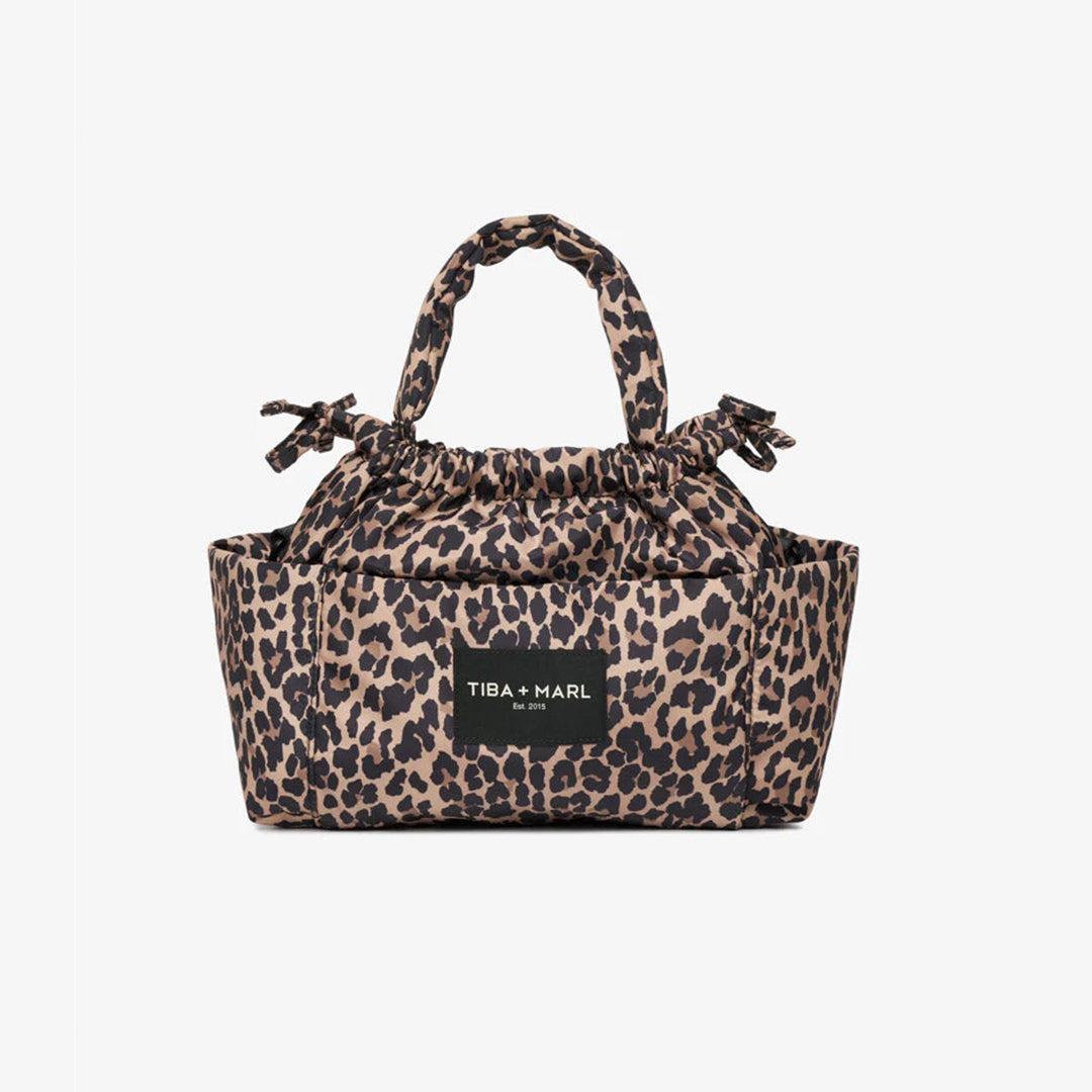 TIBA + MARL Mini Luna Drawstring Stroller Bag - Leopard-Stroller Organisers-Leopard- | Natural Baby Shower