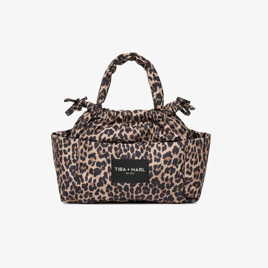 TIBA + MARL Mini Luna Drawstring Stroller Bag - Leopard-Stroller Organisers-Leopard- | Natural Baby Shower