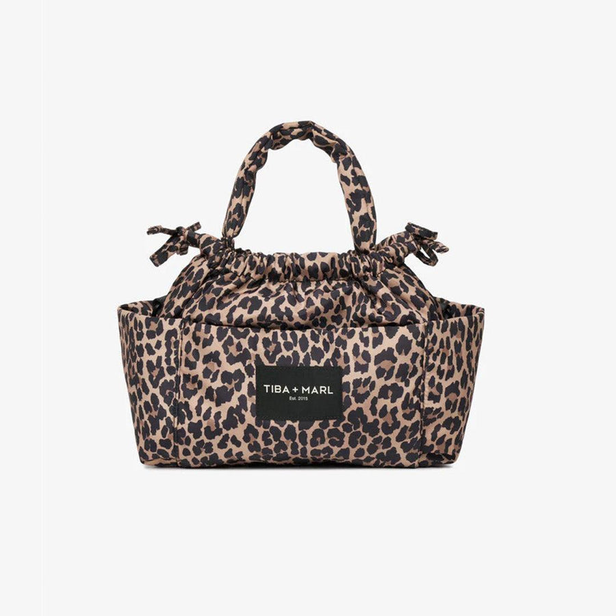 TIBA + MARL Mini Luna Drawstring Stroller Bag - Leopard-Stroller Organisers-Leopard- | Natural Baby Shower