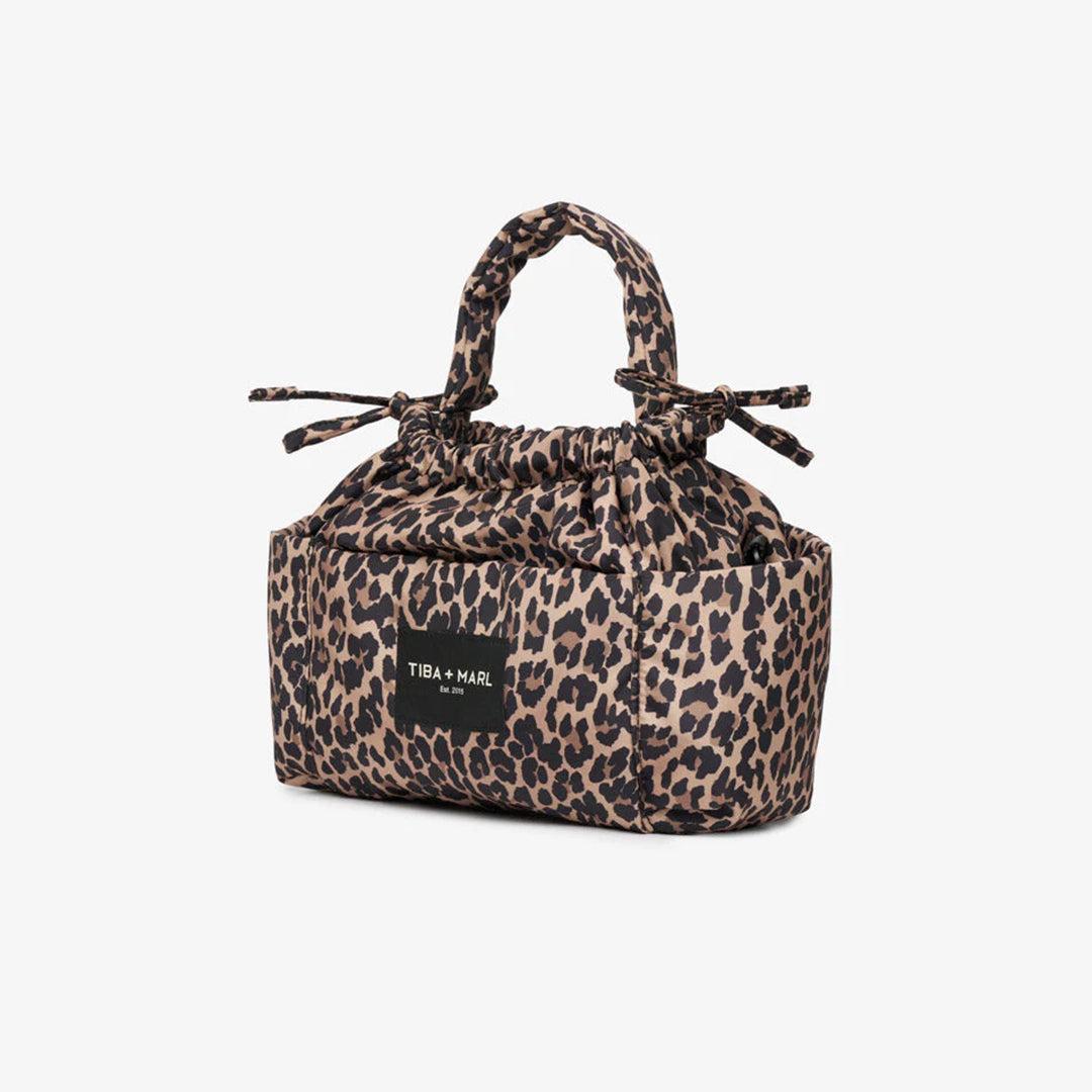 TIBA + MARL Mini Luna Drawstring Stroller Bag - Leopard-Stroller Organisers-Leopard- | Natural Baby Shower