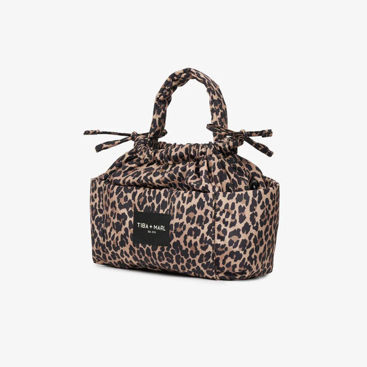 TIBA + MARL Mini Luna Drawstring Stroller Bag - Leopard-Stroller Organisers-Leopard- | Natural Baby Shower