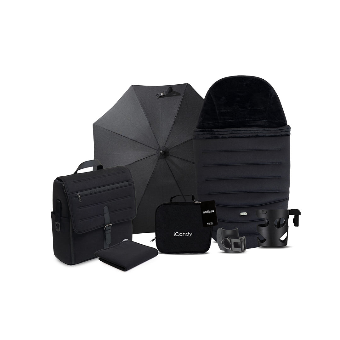 iCandy Peach 8 Complete Bundle-Stroller Bundles-Black- | Natural Baby Shower