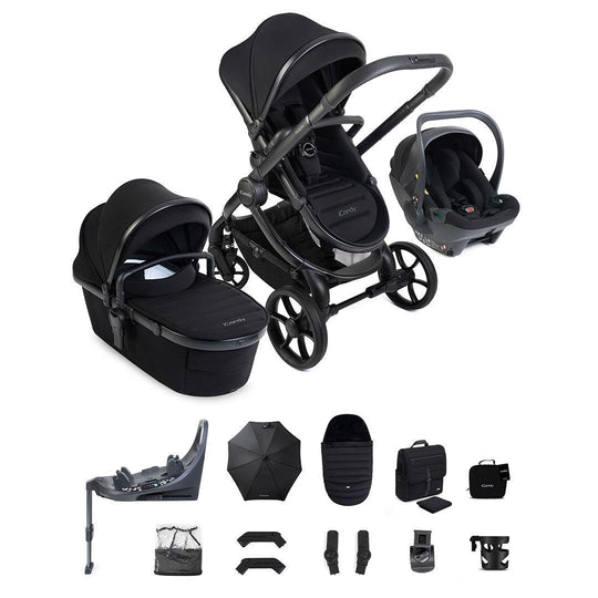 iCandy Peach 8 Complete Bundle with Cocoon 360 and Base-Travel Systems-Black- | Natural Baby Shower