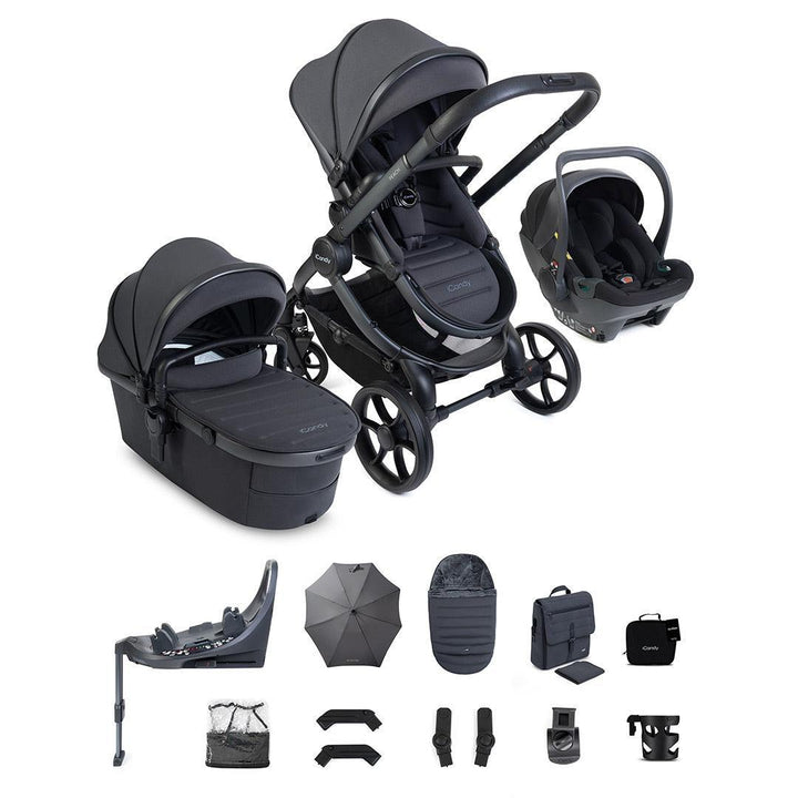 iCandy Peach 8 Complete Bundle with Cocoon 360 and Base-Travel Systems-Storm Grey- | Natural Baby Shower