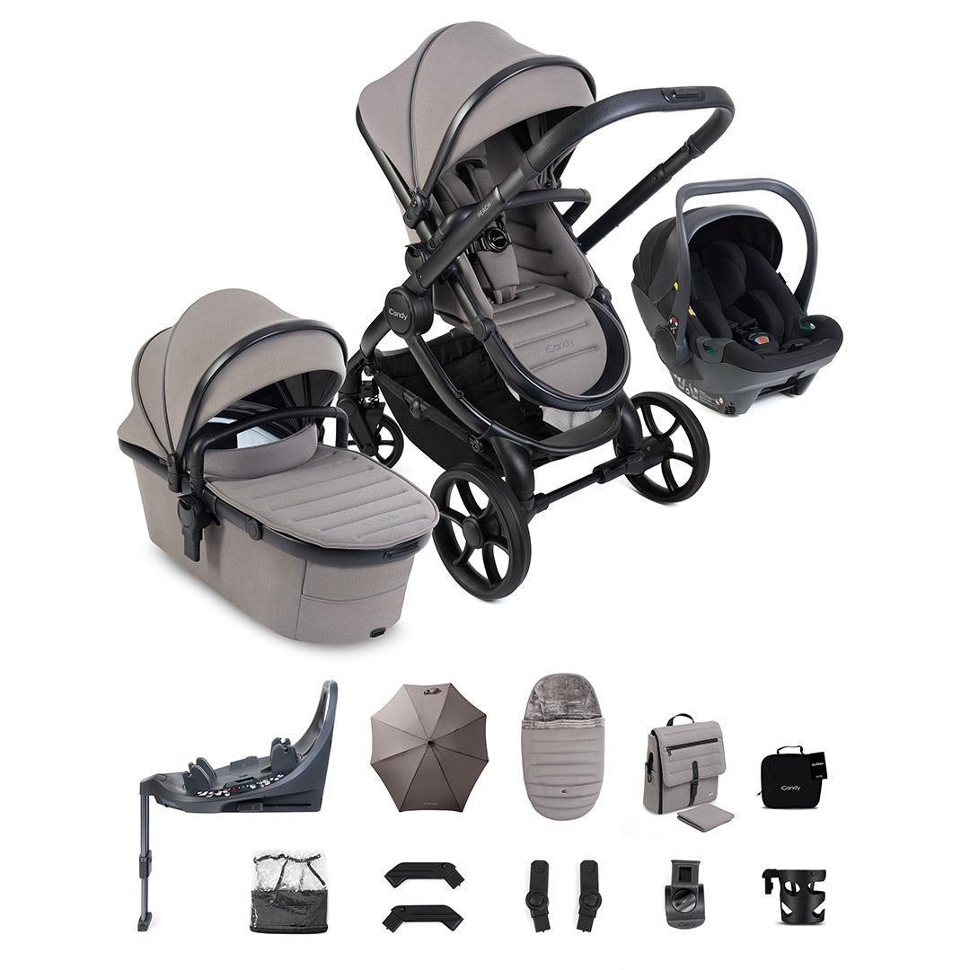iCandy Peach 8 Complete Bundle with Cocoon 360 and Base-Travel Systems-Porcini- | Natural Baby Shower
