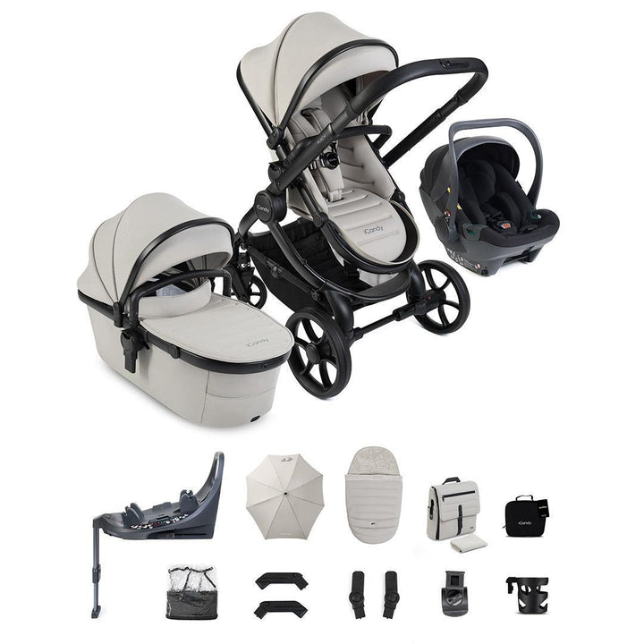 iCandy Peach 8 Complete Bundle with Cocoon 360 and Base-Travel Systems-Sandstone- | Natural Baby Shower