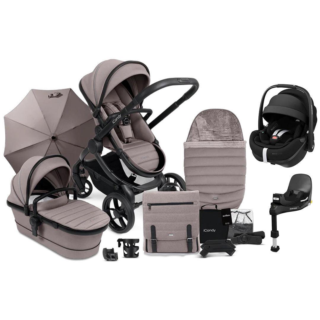 iCandy Peach 7 Complete Travel System with Pebble 360 Pro 2-Travel Systems-Porcini- | Natural Baby Shower