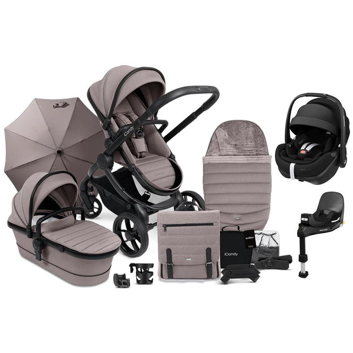 iCandy Peach 7 Complete Travel System with Pebble 360 Pro 2-Travel Systems-Porcini- | Natural Baby Shower
