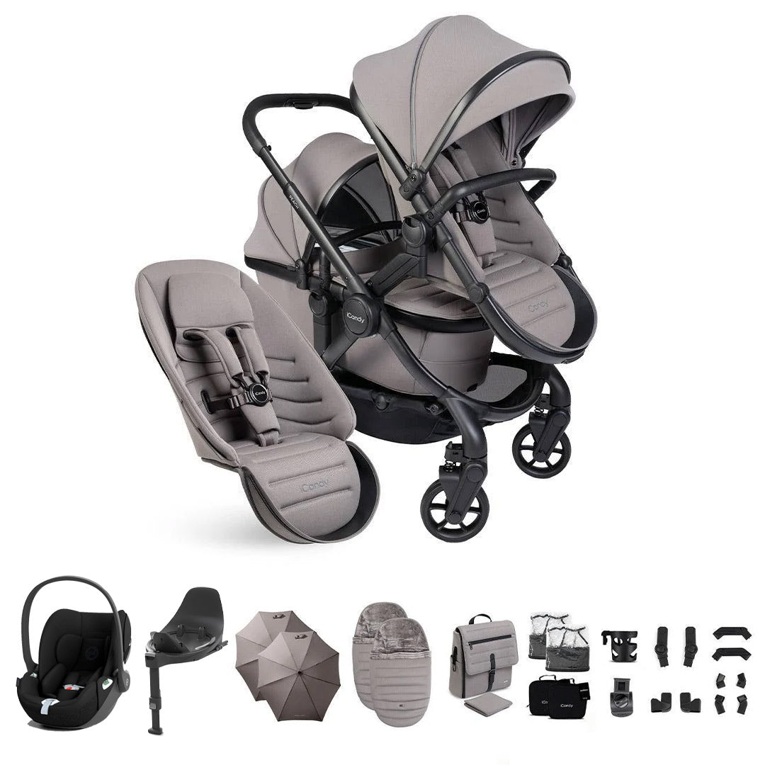 iCandy Peach 8 Double Complete Bundle with CYBEX Cloud T and Base