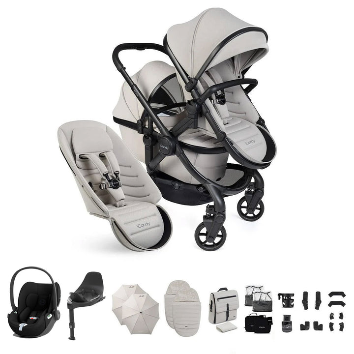 iCandy Peach 8 Double Complete Bundle with CYBEX Cloud T and Base