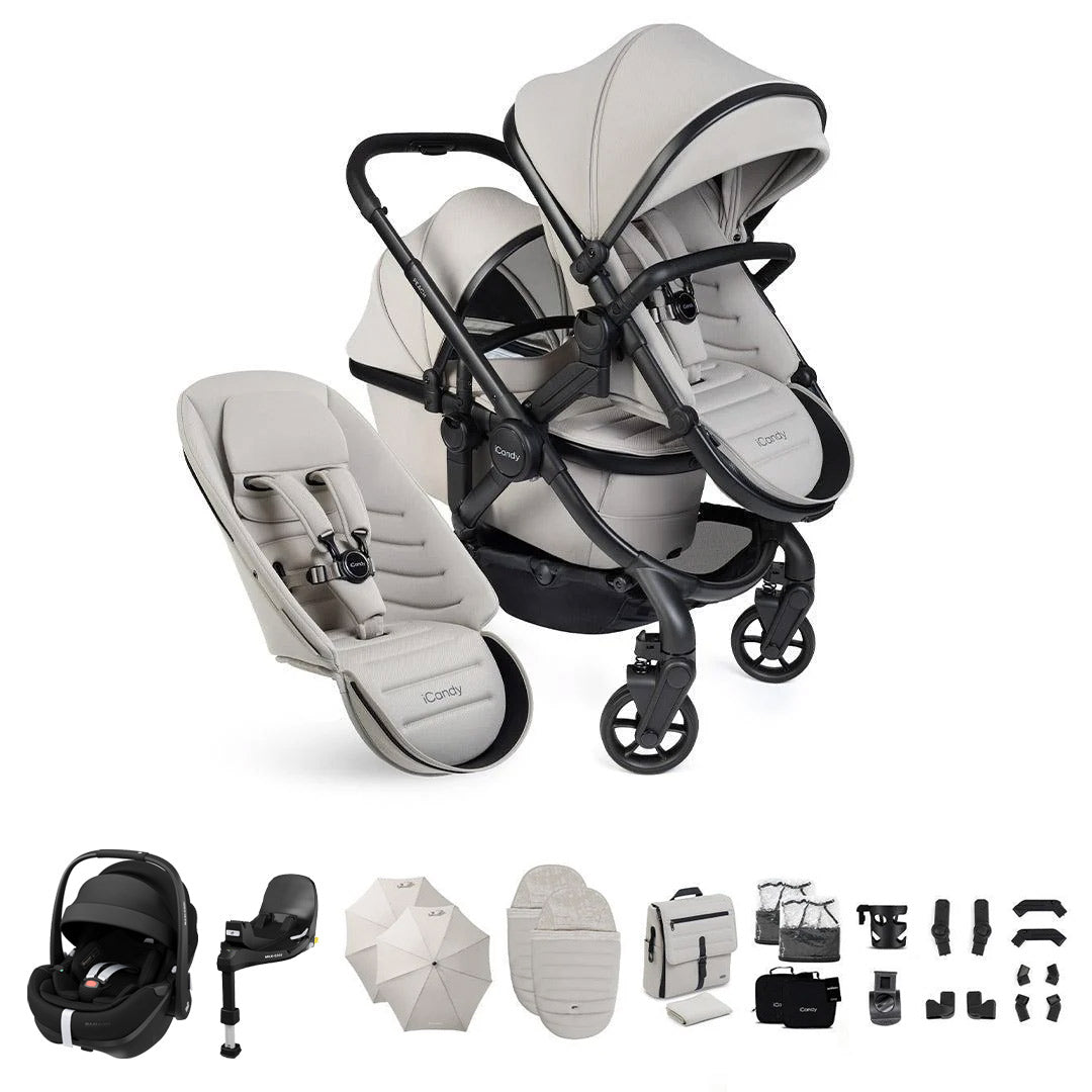 iCandy Peach 8 Double Complete Bundle with Maxi-Cosi Pebble Pro 2 and Base