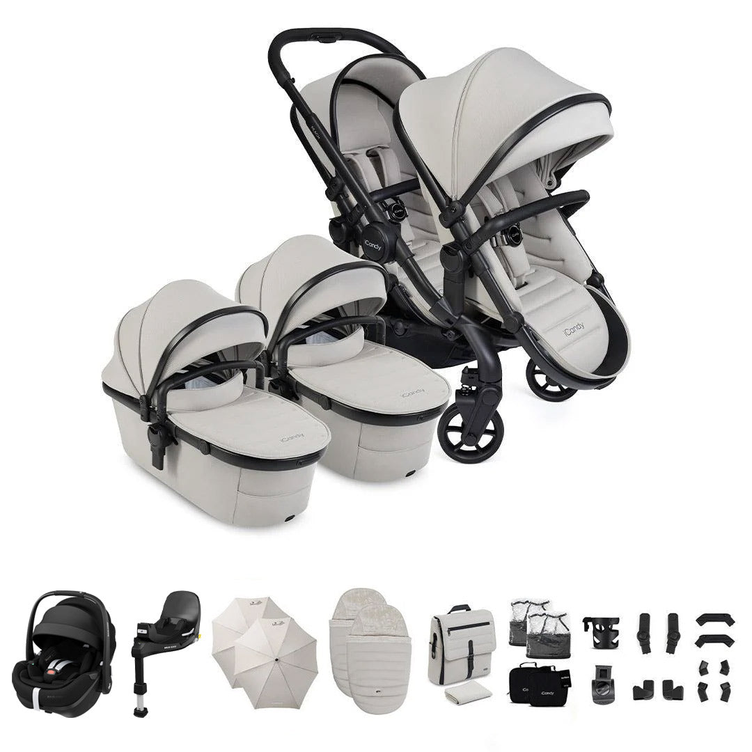 iCandy Peach 8 Twin Complete Bundle with Maxi-Cosi Pebble Pro 2 and Base