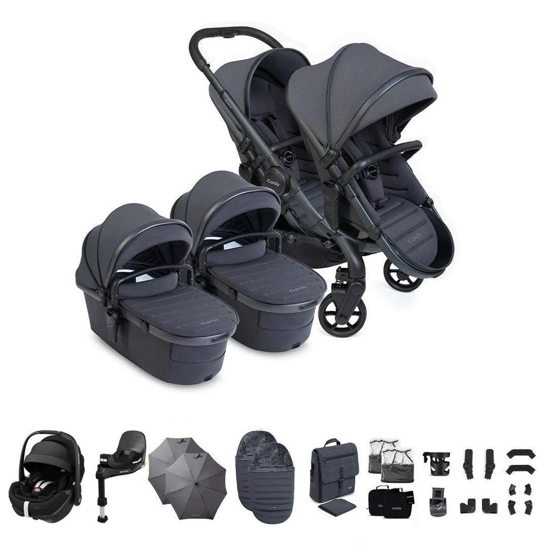 iCandy Peach 8 Twin Complete Bundle with Maxi-Cosi Pebble Pro 2 and Base