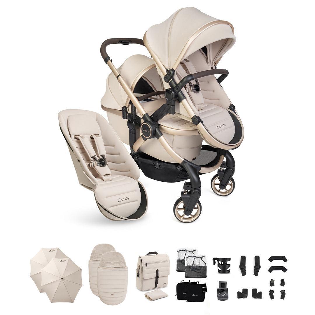 iCandy Peach 8 Editions Double Complete Bundle-Stroller Bundles-Biscotti- | Natural Baby Shower