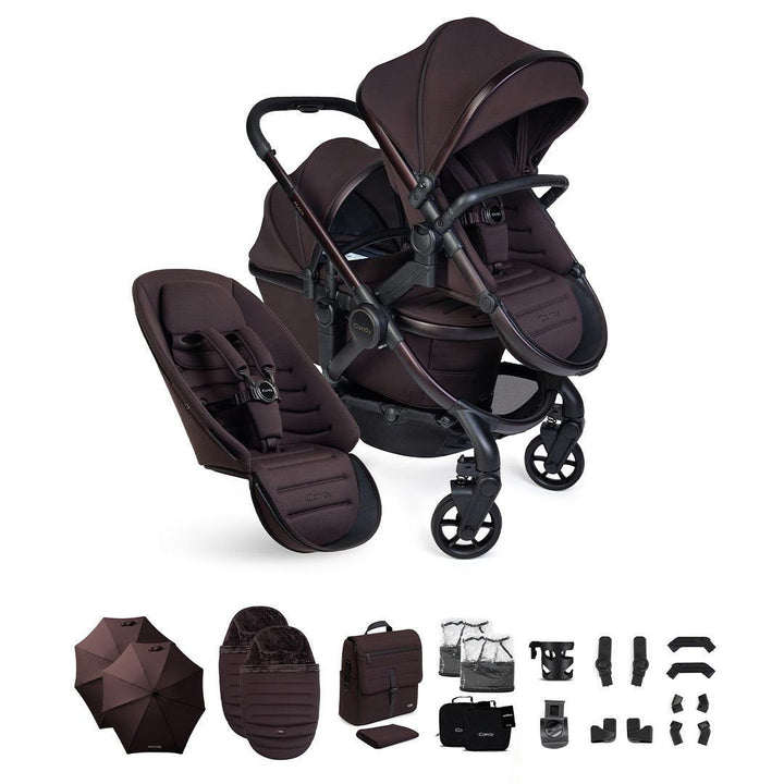 iCandy Peach 8 Editions Double Complete Bundle-Stroller Bundles-Coffee Bean- | Natural Baby Shower