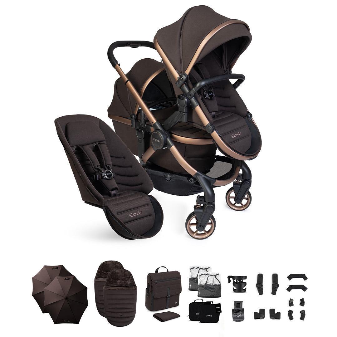 iCandy Peach 8 Editions Double Complete Bundle-Stroller Bundles-Pecan- | Natural Baby Shower