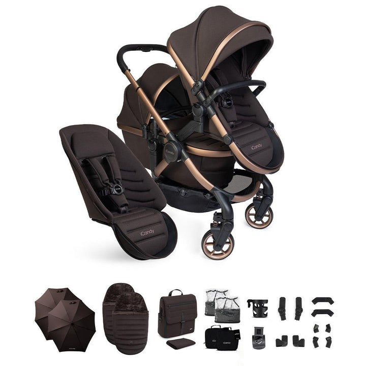 iCandy Peach 8 Editions Double Complete Bundle-Stroller Bundles-Pecan- | Natural Baby Shower