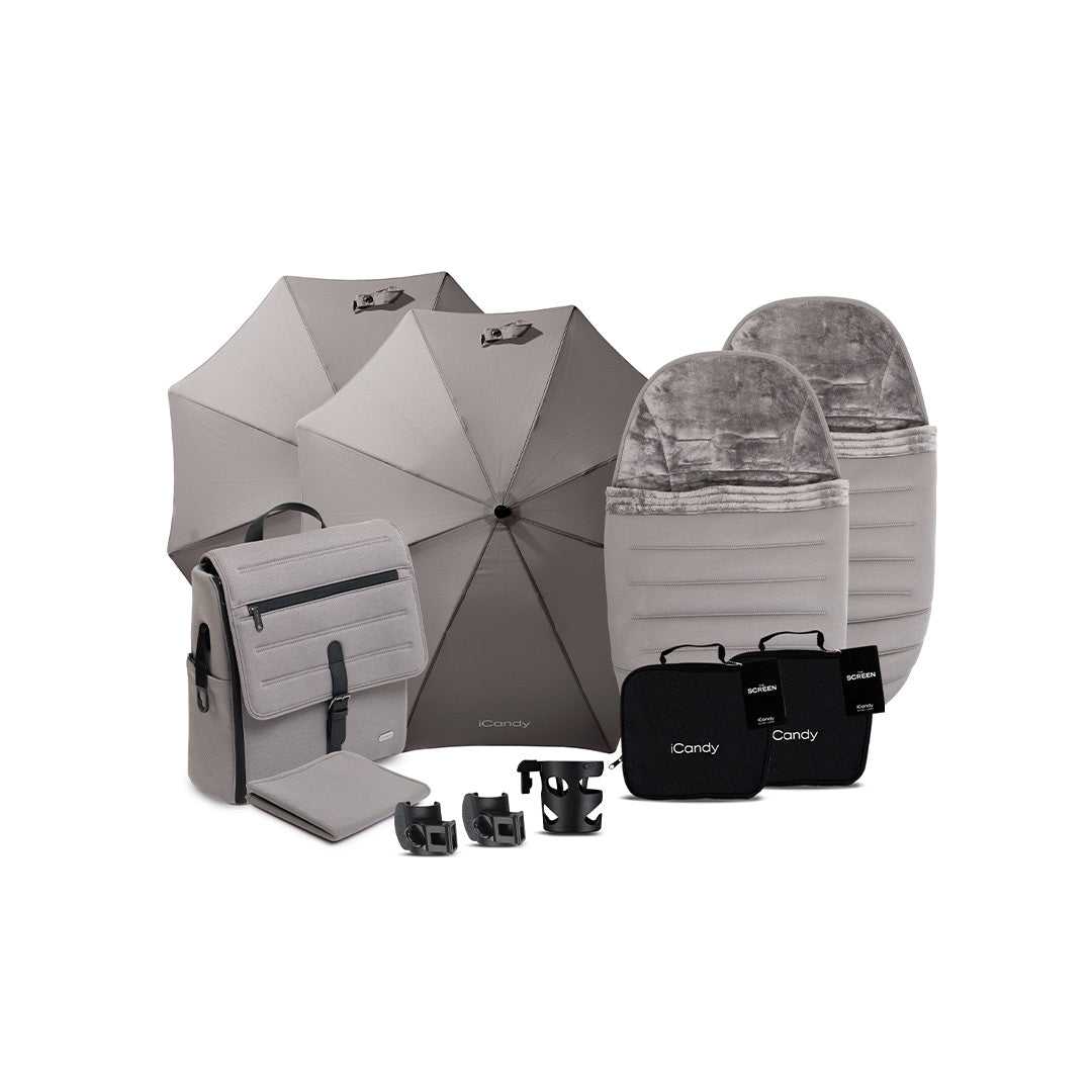 iCandy Peach 8 Double Complete Bundle-Stroller Bundles-Black- | Natural Baby Shower