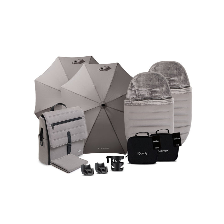 iCandy Peach 8 Double Complete Bundle-Stroller Bundles-Black- | Natural Baby Shower