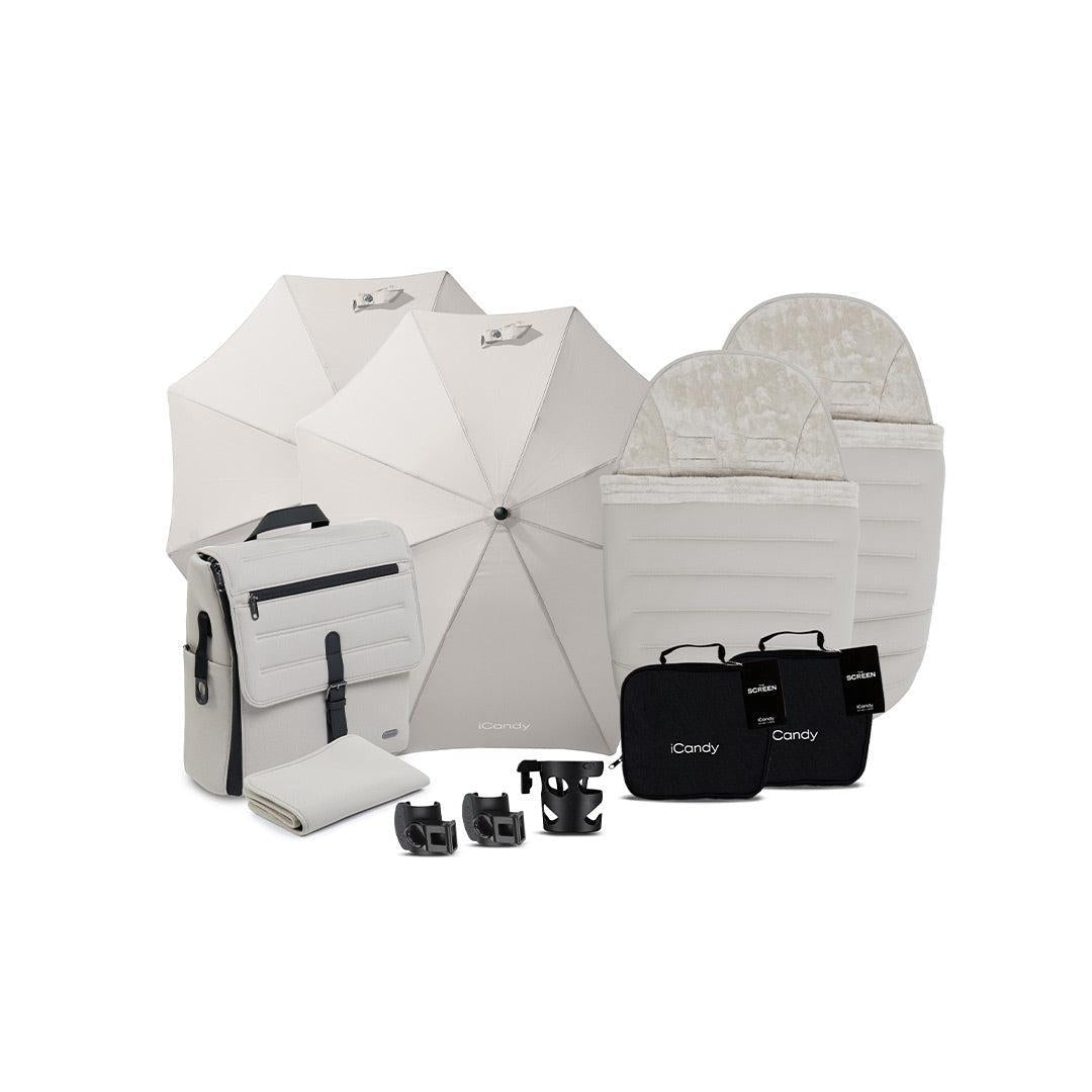 iCandy Peach 8 Double Complete Bundle-Stroller Bundles-Black- | Natural Baby Shower