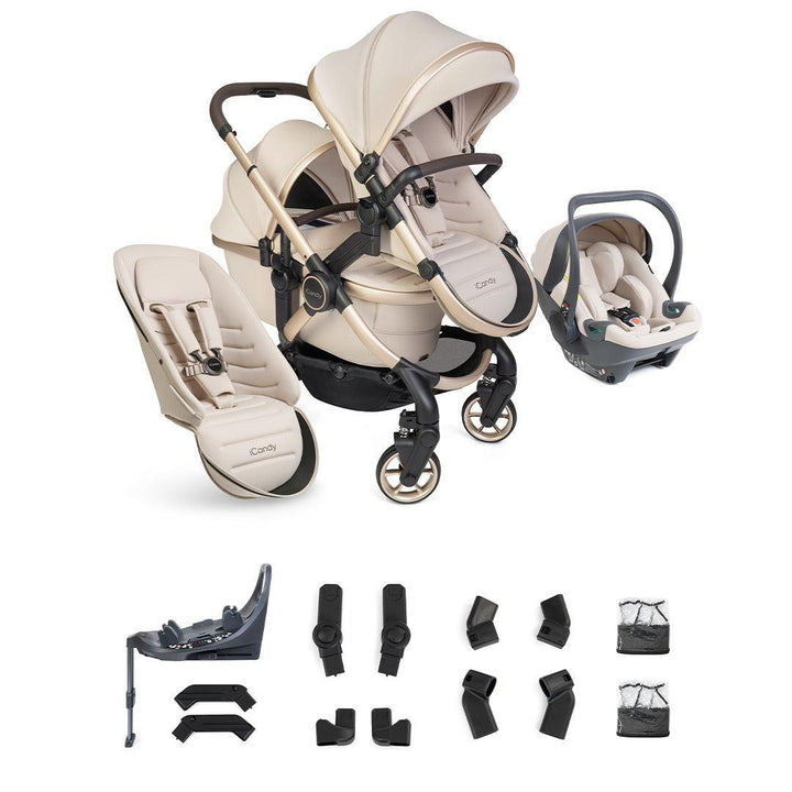 iCandy Peach 8 Editions Double with Cocoon 360 and Base-Travel Systems-Biscotti- | Natural Baby Shower