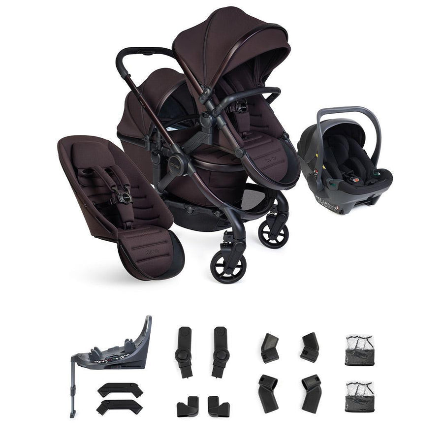 iCandy Peach 8 Editions Double with Cocoon 360 and Base-Travel Systems-Coffee Bean- | Natural Baby Shower