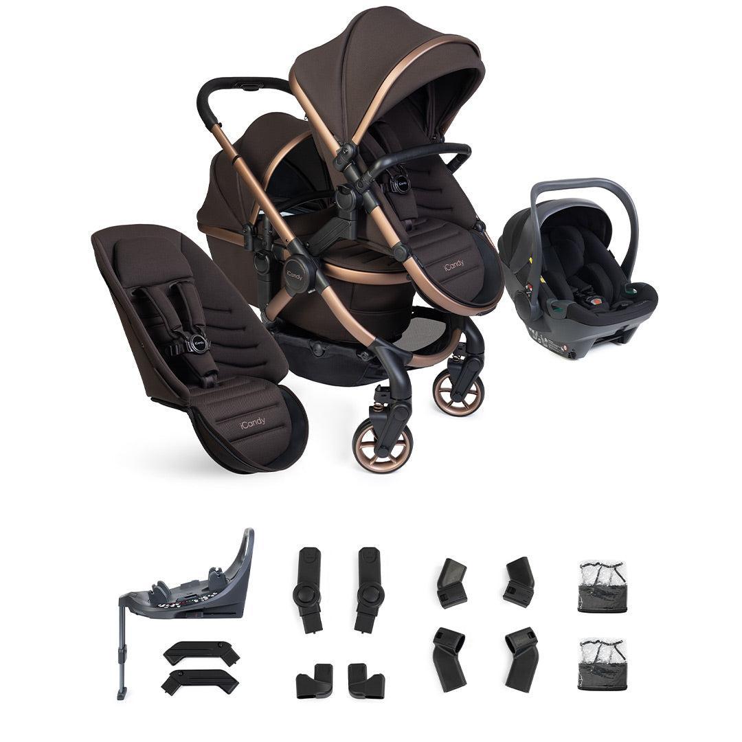 iCandy Peach 8 Editions Double with Cocoon 360 and Base-Travel Systems-Pecan- | Natural Baby Shower