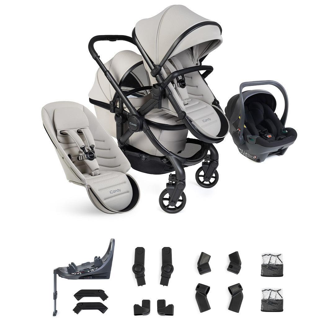 iCandy Peach 8 Double with Cocoon 360 and Base-Travel Systems-Sandstone- | Natural Baby Shower