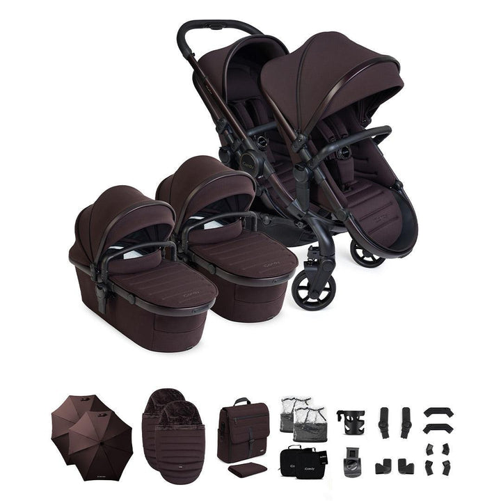 iCandy Peach 8 Editions Twin Complete Bundle-Stroller Bundles-Coffee Bean- | Natural Baby Shower