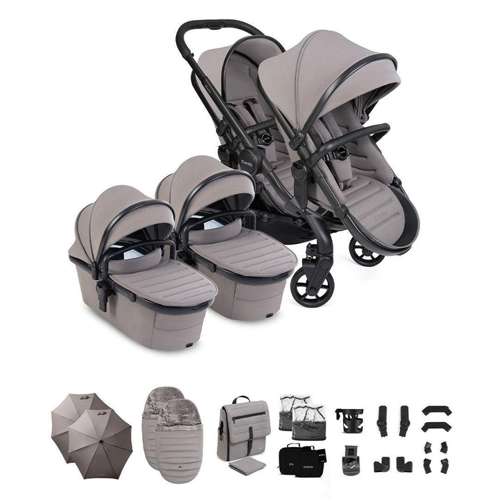 iCandy Peach 8 Twin Complete Bundle-Stroller Bundles-Porcini- | Natural Baby Shower