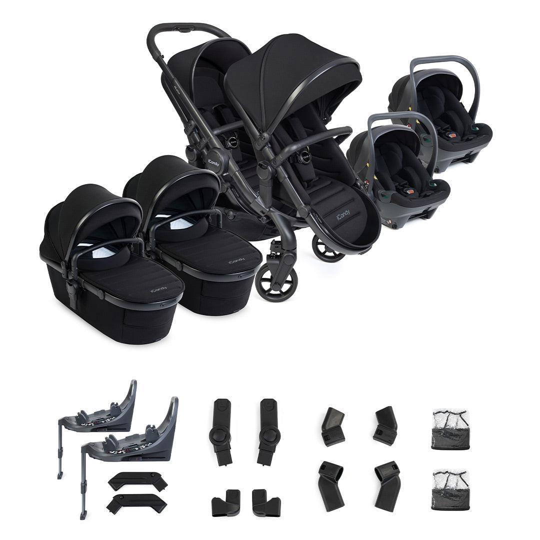 iCandy Peach 8 Twin with Cocoon 360 and Base-Travel Systems-Black- | Natural Baby Shower