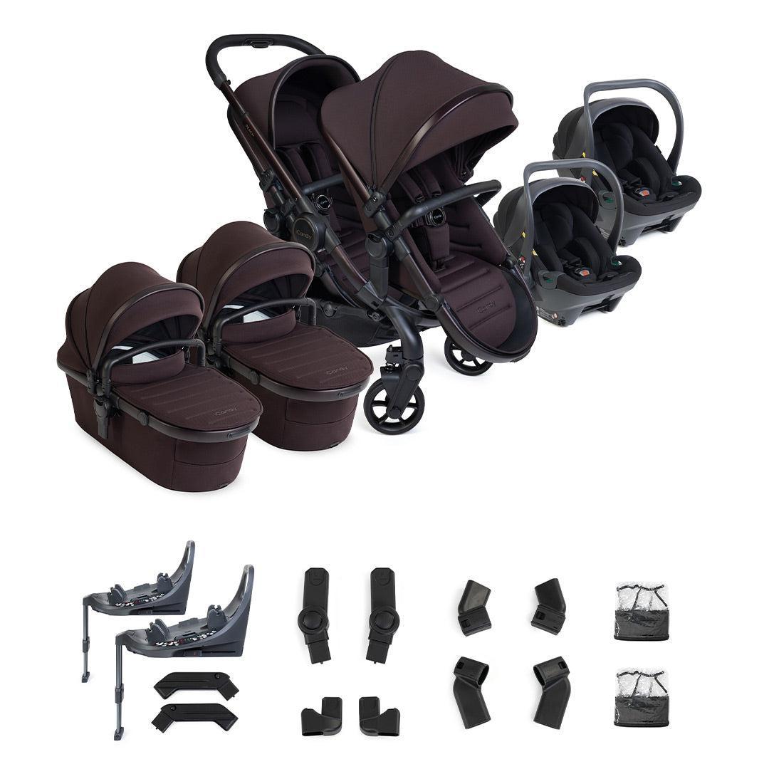 iCandy Peach 8 Editions Twin with Cocoon 360 and Base-Travel Systems-Coffee Bean- | Natural Baby Shower