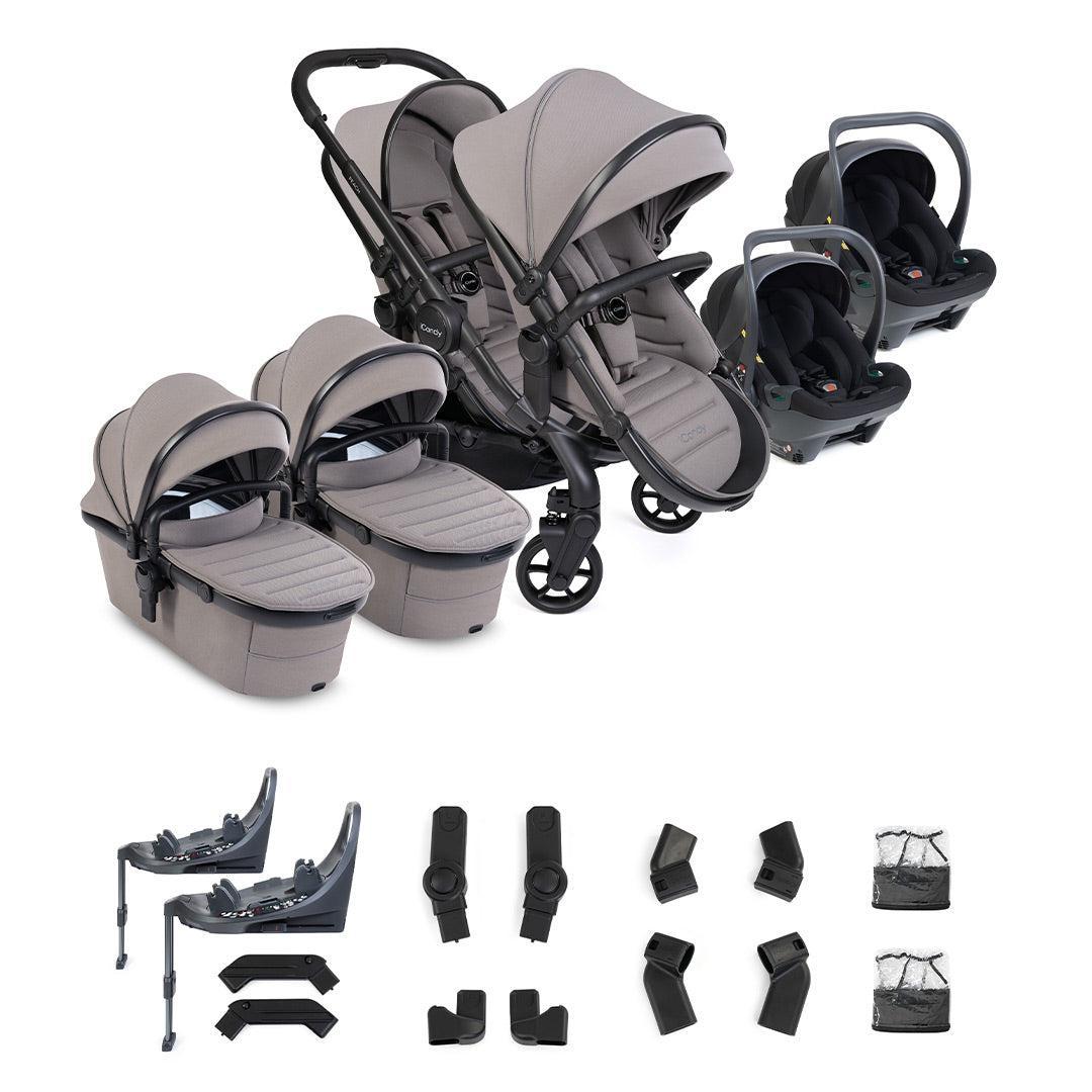 iCandy Peach 8 Twin with Cocoon 360 and Base-Travel Systems-Porcini- | Natural Baby Shower