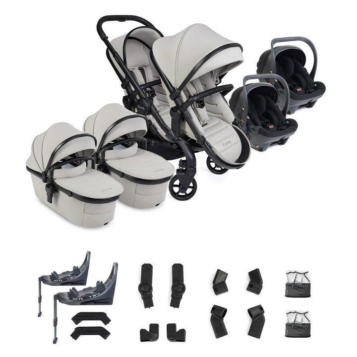 iCandy Peach 8 Twin with Cocoon 360 and Base-Travel Systems-Sandstone- | Natural Baby Shower