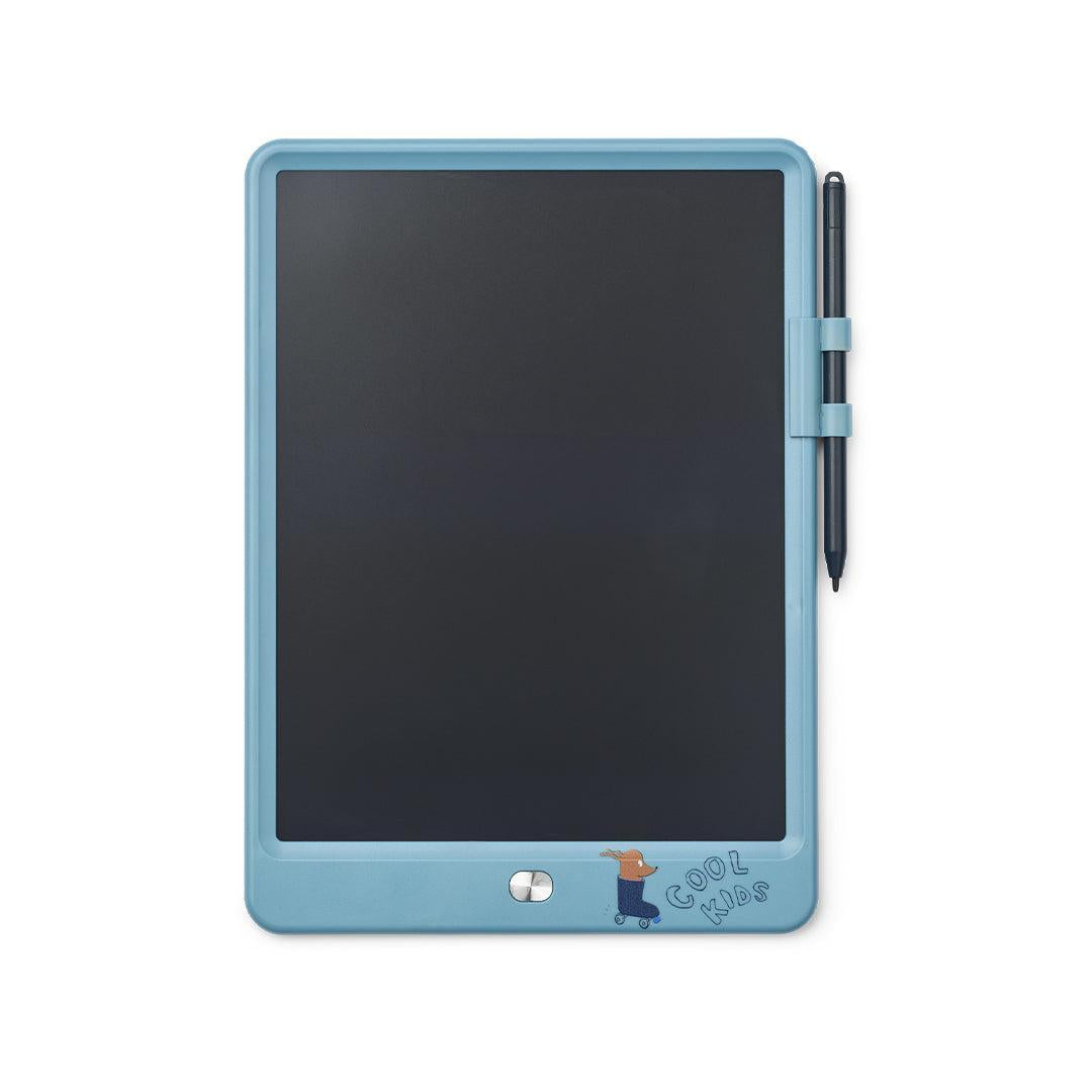 Liewood Zora Magic Drawing Board 10 Inches - Tiger / Beach Blue-Arts + Crafts-Tiger / Beach Blue- | Natural Baby Shower