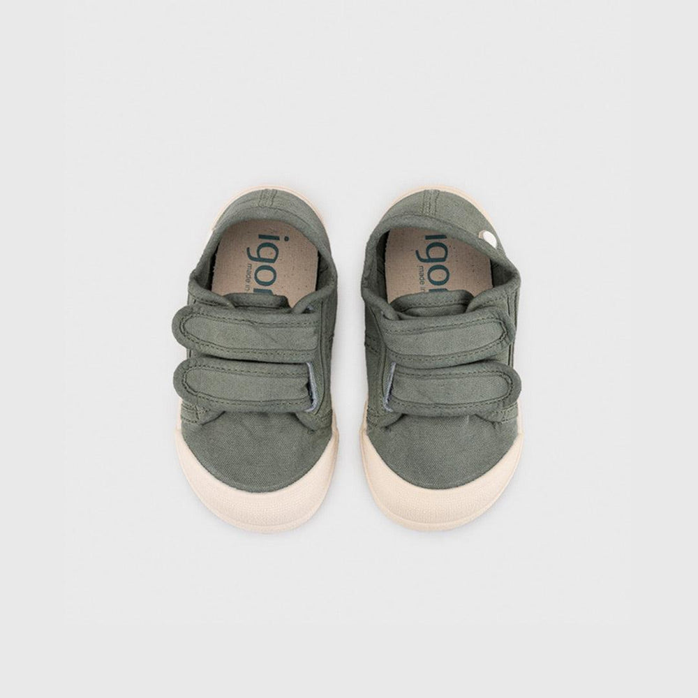Igor Lona V Plimsole - Kaki-Trainers-Kaki-20 (UK 4) | Natural Baby Shower