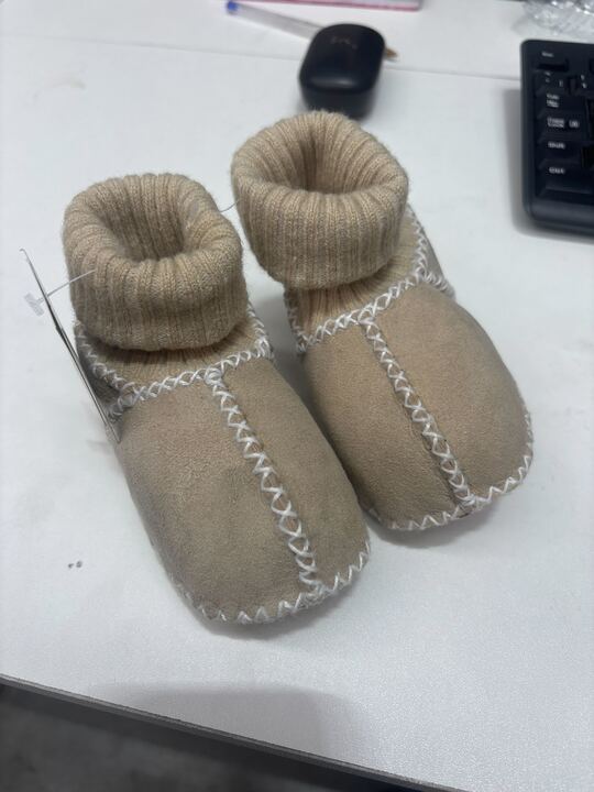 Outlet - Heitmann Lambskin Sock Booties - Sand-Booties-12-18m-Sand | Natural Baby Shower