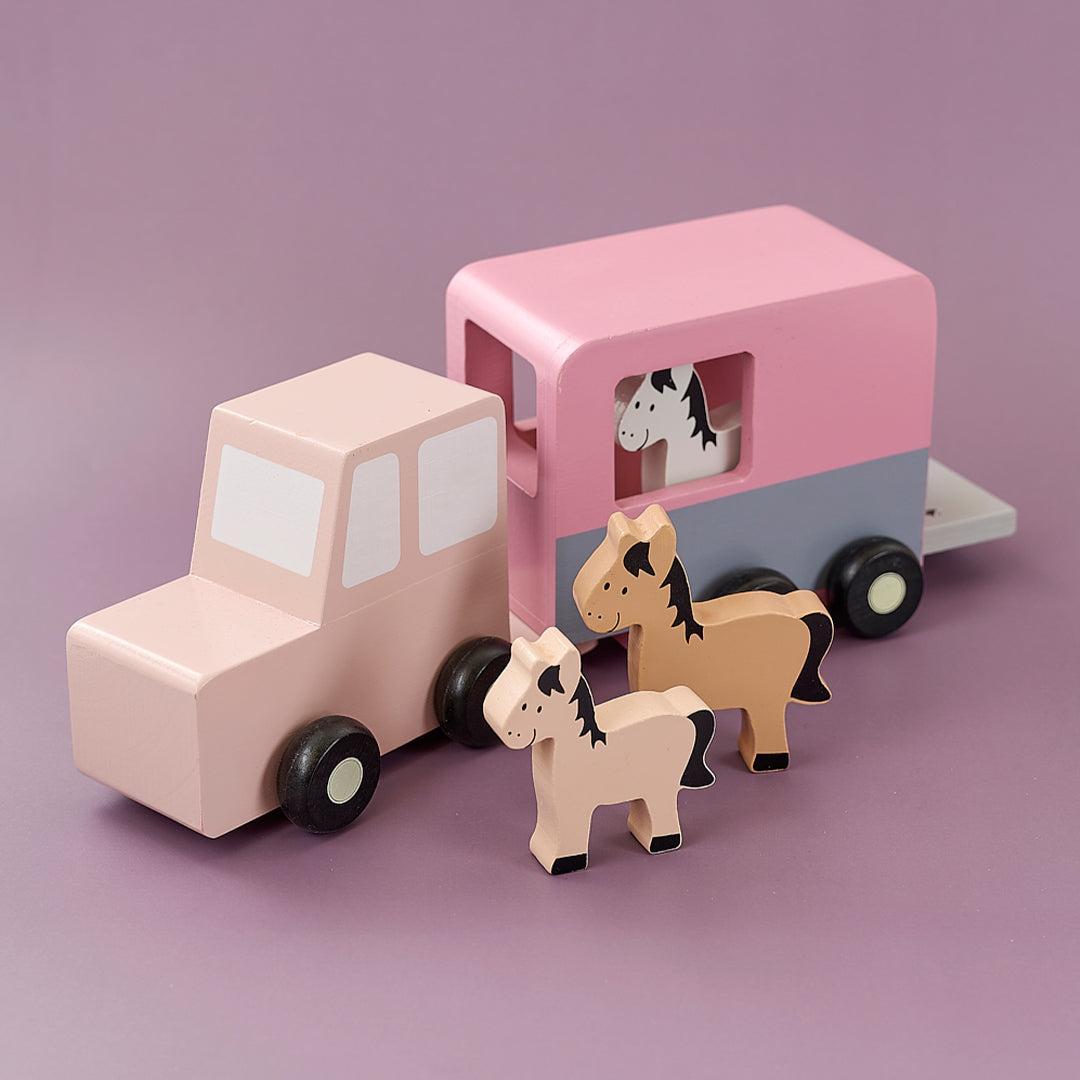 Jabadabado Horse Trailer - Pink-Role Play-Pink- | Natural Baby Shower